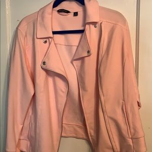 Halston knit motto jacket